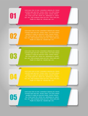 İş Vektörü İllüstrasyonu için Infographic Şablonları.