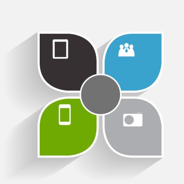 İş Vektörü İllüstrasyonu için Infographic Şablonları