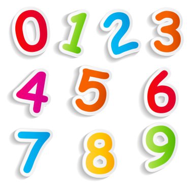 komik komik numaraları vektör çizim