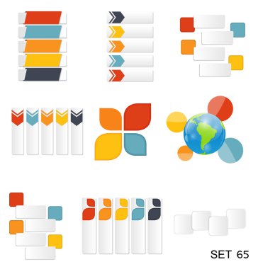 koleksiyon Infographic şablonlar için iş vektör illustra