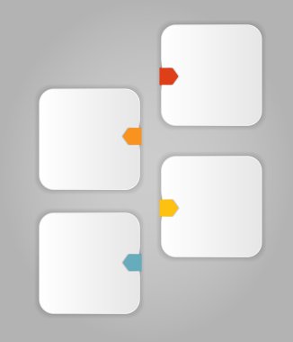 İş vektörü illüstrasyonu için bilgi şablonları. eps10