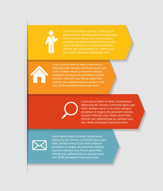 İş Vektörü İllüstrasyonu için Infographic Şablonları.