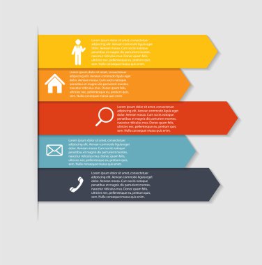 İş Vektörü İllüstrasyonu için Infographic Şablonları.