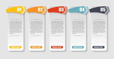 İş Vektörü İllüstrasyonu için Infographic Şablonları.