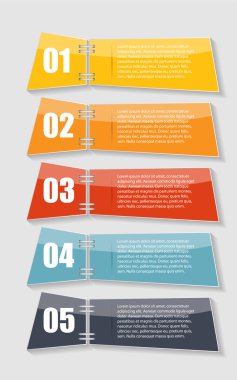 İş Vektörü İllüstrasyonu için Infographic Şablonları.