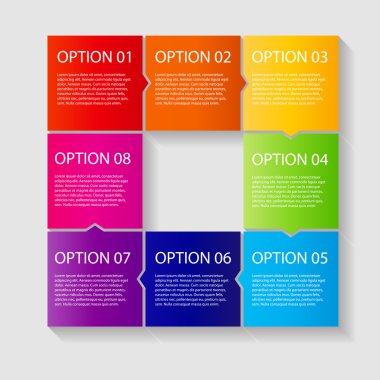 İş Vektörü İllüstrasyonu için Infographic Şablonları.