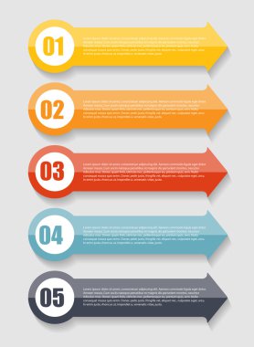 İş Vektörü İllüstrasyonu için Infographic Şablonları.