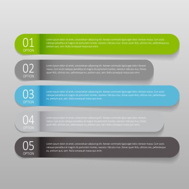 İş Vektörü İllüstrasyonu için Infographic Şablonları.