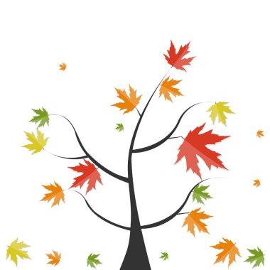 parlak sonbahar doğal ağaç arka plan. vektör çizim