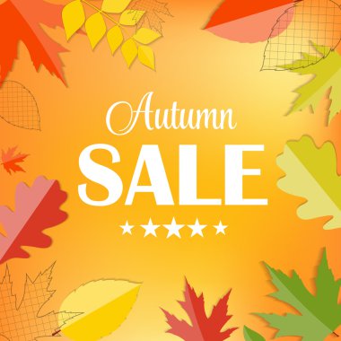 sonbahar satış konsepti vektör çizim