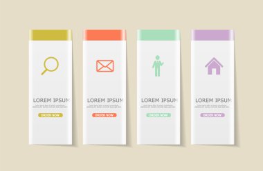 İş Vektörü İllüstrasyonu için Infographic Şablonları.