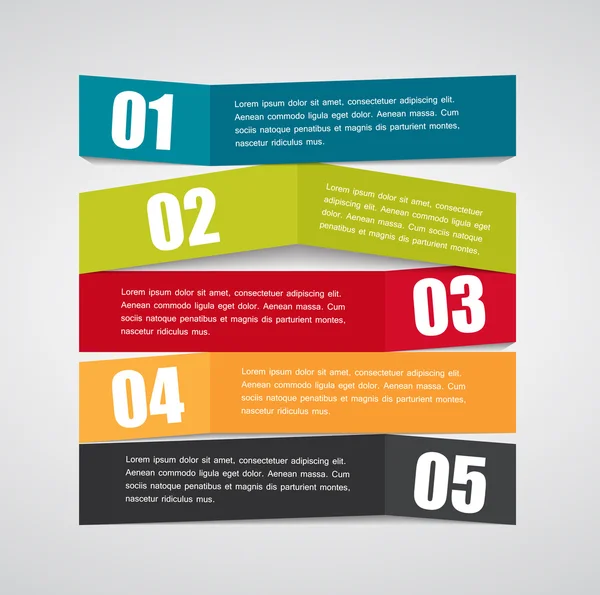 Infographic origami şablonları iş vektör çizim için.