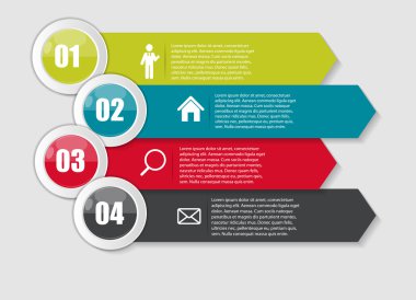 İş Vektörü İllüstrasyonu için Infographic Şablonları.