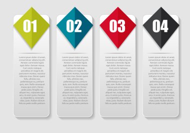 İş Vektörü İllüstrasyonu için Infographic Şablonları.