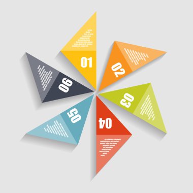 İş Vektörü İllüstrasyonu için Infographic Şablonları.