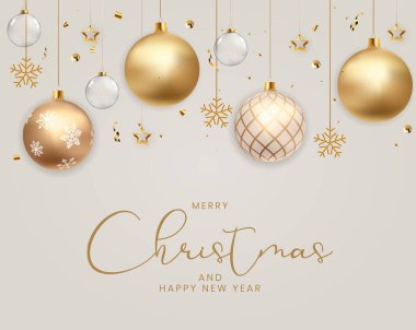 Noel Tatil Partisi Geçmişi. Mutlu yıllar ve Mutlu Noeller Poster Şablonu. Vektör Illustration EPS10