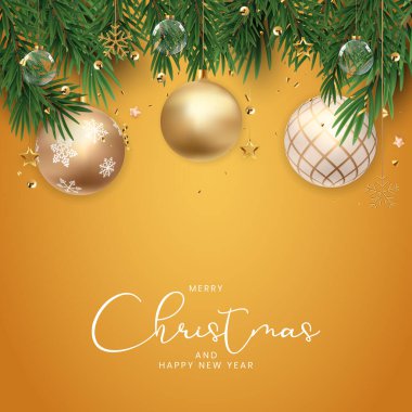 Noel Tatil Partisi Geçmişi. Mutlu yıllar ve Mutlu Noeller Poster Şablonu. Vektör Illustration EPS10