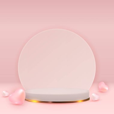 Sevgililer Günü Kutlama Arkaplanı Tasarımı. Reklam, web, sosyal medya ve moda reklamları için şablon. Yatay poster, broşür, tebrik kartı, web sitesi Vector Illustration eps10 başlığı