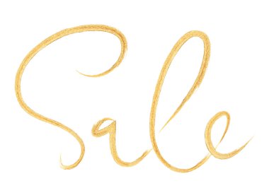 Altın Boya İndirimi beyaz vektör illüstrasyonuna izole edilmiş.