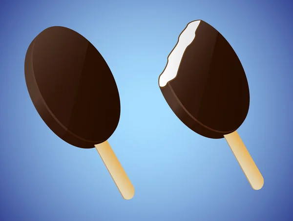 Шоколадное мороженое — стоковый вектор