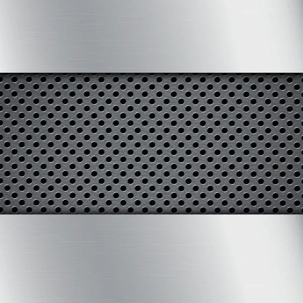 Fond métallique avec grille circulaire — Image vectorielle