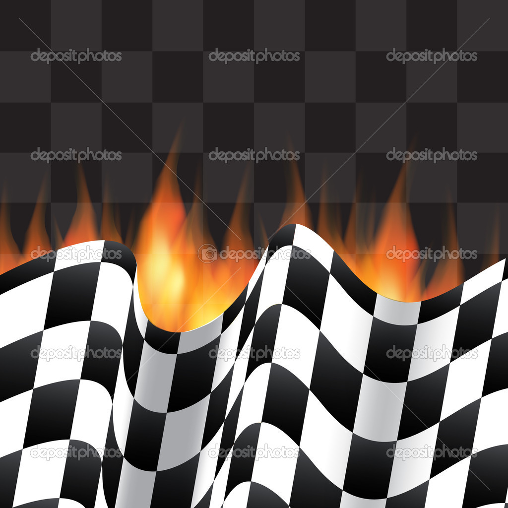 Background with checkered flag