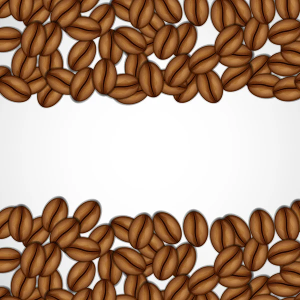 Fondo con granos de café — Vector de stock