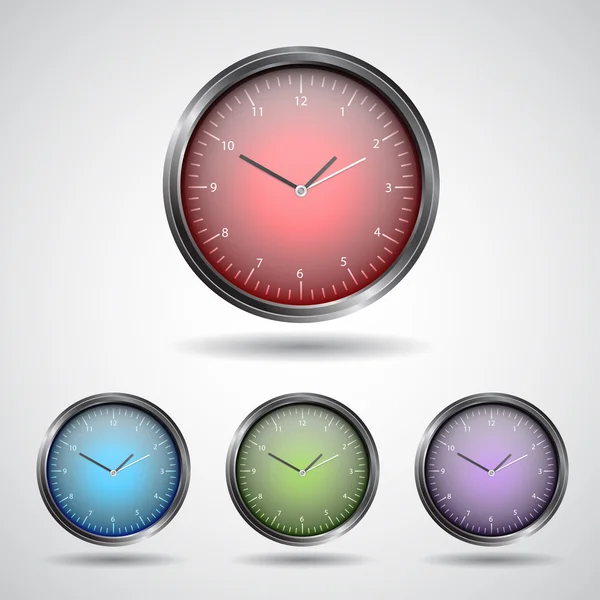 Establecer icono de reloj — Vector de stock