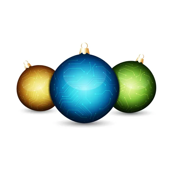 Stylized christmas balls — Stock Vector