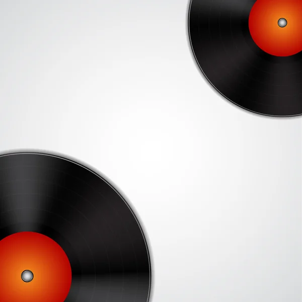 Contexte avec disques vinyles — Image vectorielle