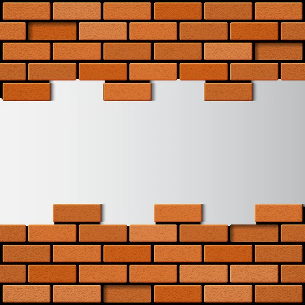 Muro de ladrillo — Vector de stock