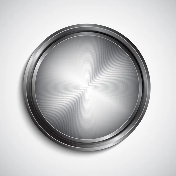 Chrome knop — Stockvector