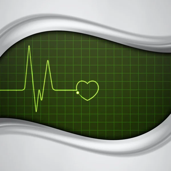 Hart hartslagmeter — Stockvector