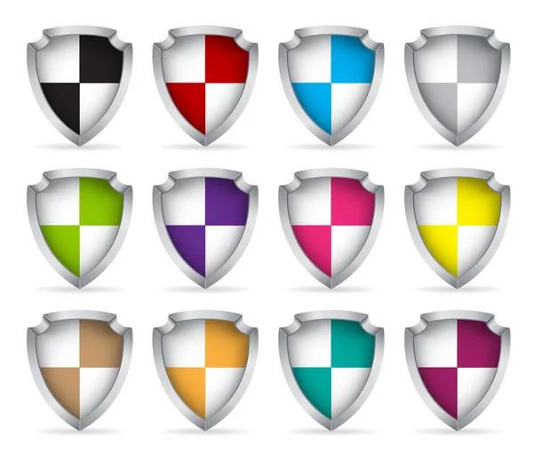 Conjunto de ícones escudo —  Vetores de Stock