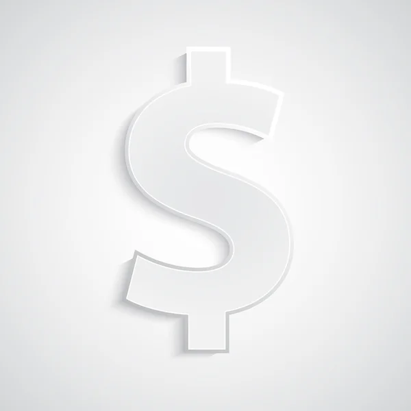 Papier dollar signe — Image vectorielle