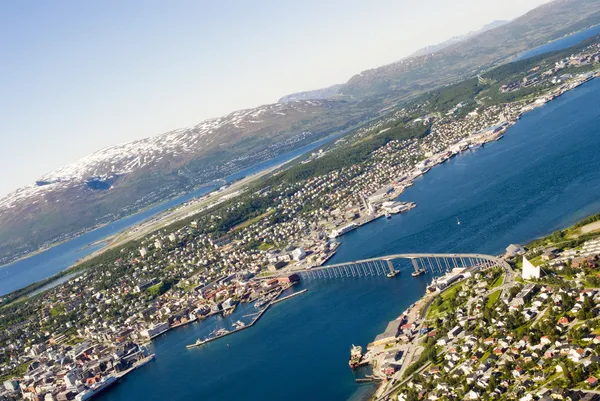 Tromso, Norveç panorama — Stok fotoğraf