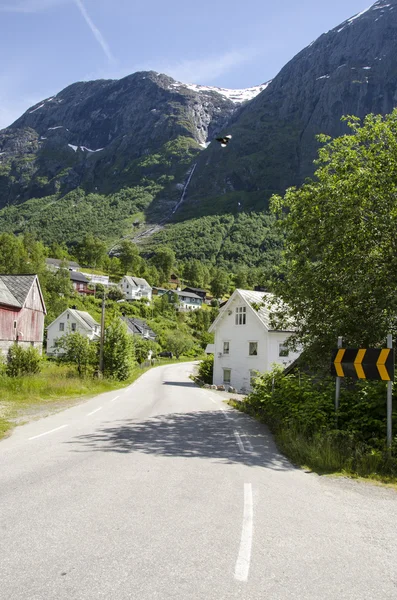 Norveç'te Köyü — Stok fotoğraf