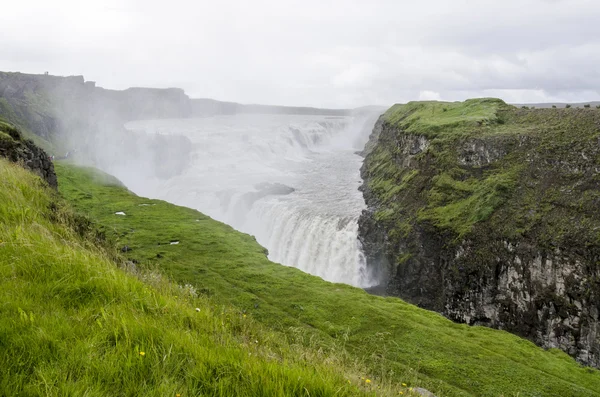 Islandia - Círculo de Oro-Gullfoss-Golden Falls — Foto de Stock