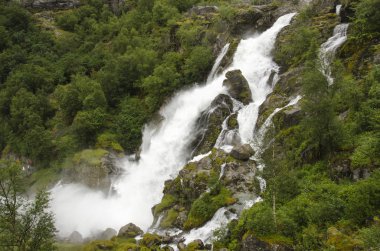 Norveç - jostedalsbreen Milli Parkı - şelale