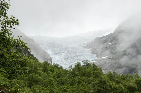 Noruega - Glaciar Briksdal - Parque Nacional Jostedalsbreen — Fotografia de Stock