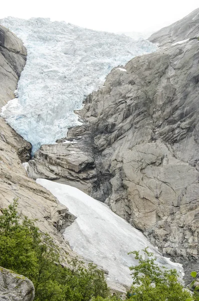 Noruega - Glaciar Briksdal - Parque Nacional Jostedalsbreen — Foto de Stock