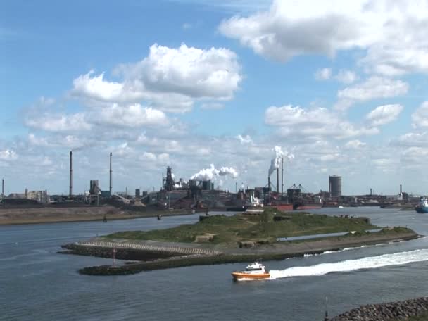Hafen von ijmuiden, die Niederlande — Stockvideo