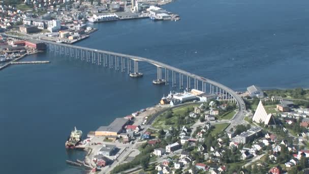 Norveç tromso panoramik zaman atlamalı — Stok video