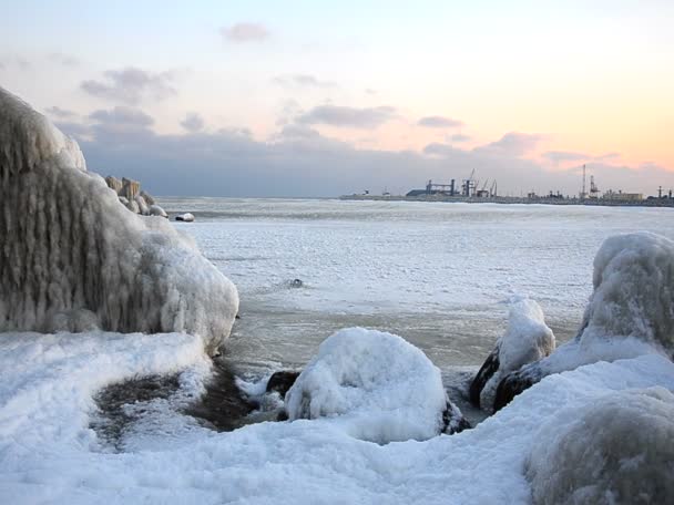 冷凍黒海 — ストック動画