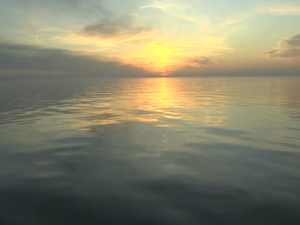 Zonsondergang op zee — Stockvideo