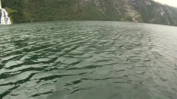 Rib Boat - Geiranger Fjords - Norway — Stock Video