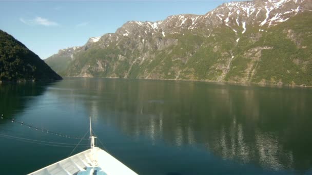 Yelkenli ile Norveç Fiyordları — Stok video