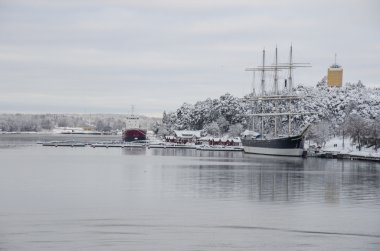 Finland-Mariehamn-Winter landscape clipart