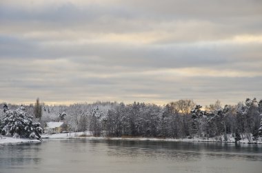 Finlandiya - Mariehamn - Kış manzarası