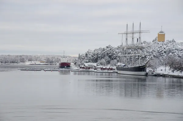 Finland-Mariehamn-Winter landschap — Stockfoto